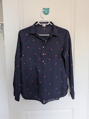 GAP Women's Navy Button-Down Shirt